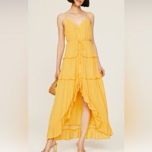 Slate & Willow Yellow Tiered Dress